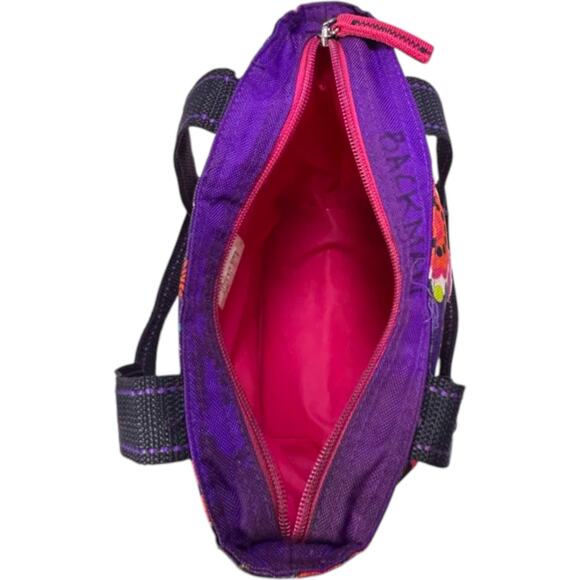 Igloo Floral Lunch Tote Bag Purple Insulated Zip Top Cooler Travel Carry Case - Picture 7 of 12